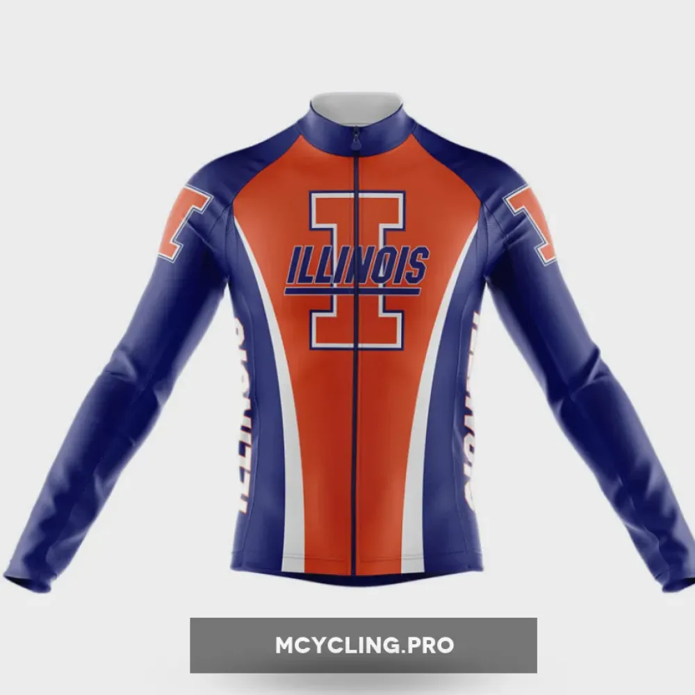 University of Illinois Urbana-Champaign Long Sleeve Cycling Jersey