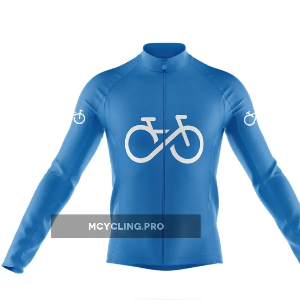 Bike Forever - Blue Long Sleeve Cycling Jersey
