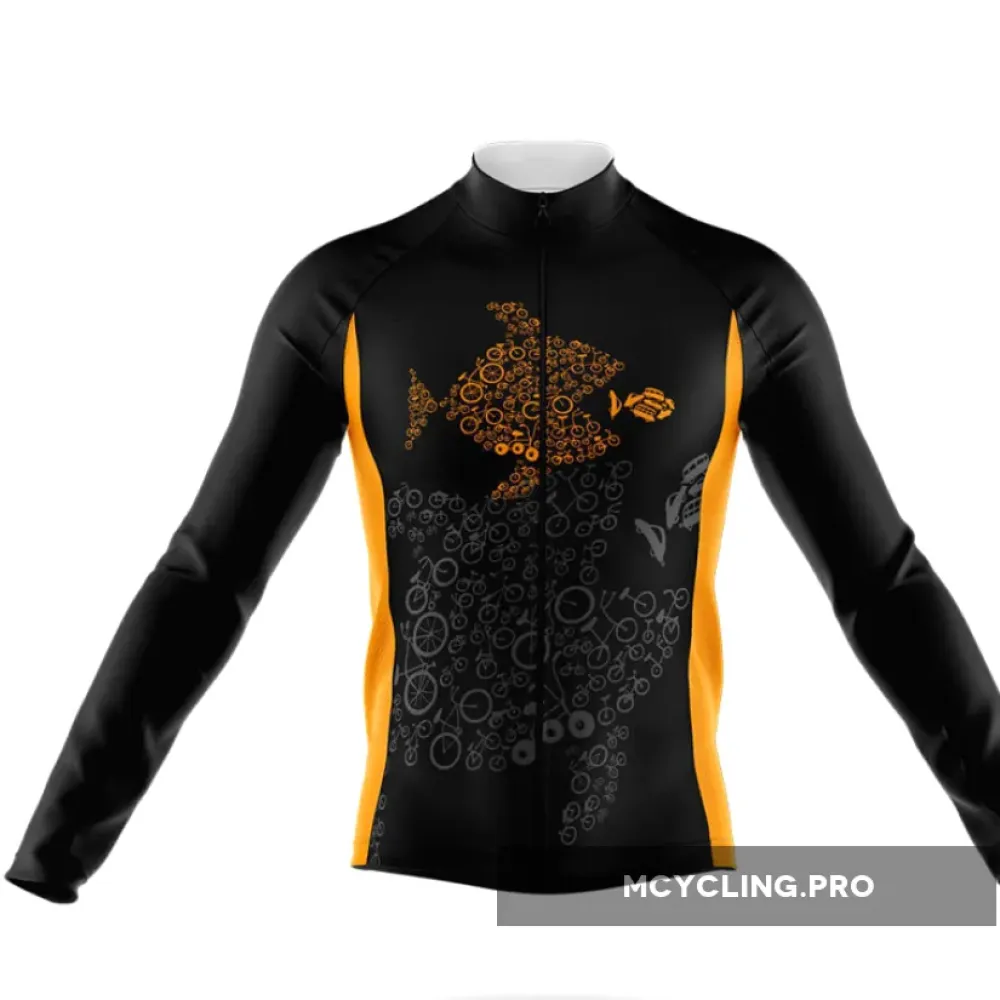 Bicycle Fish Long Sleeve Cycling Jersey