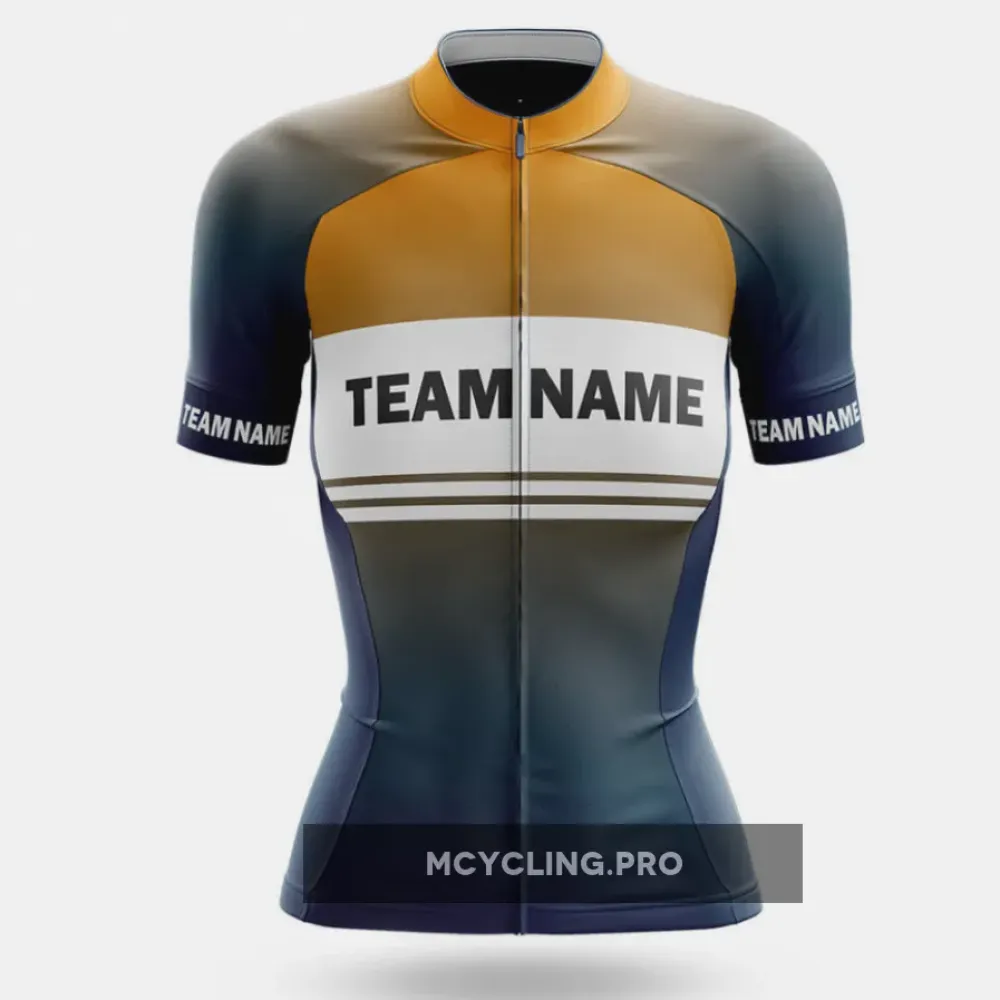 Custom Team Name S2 Yellow - Women's Cycling Jersey