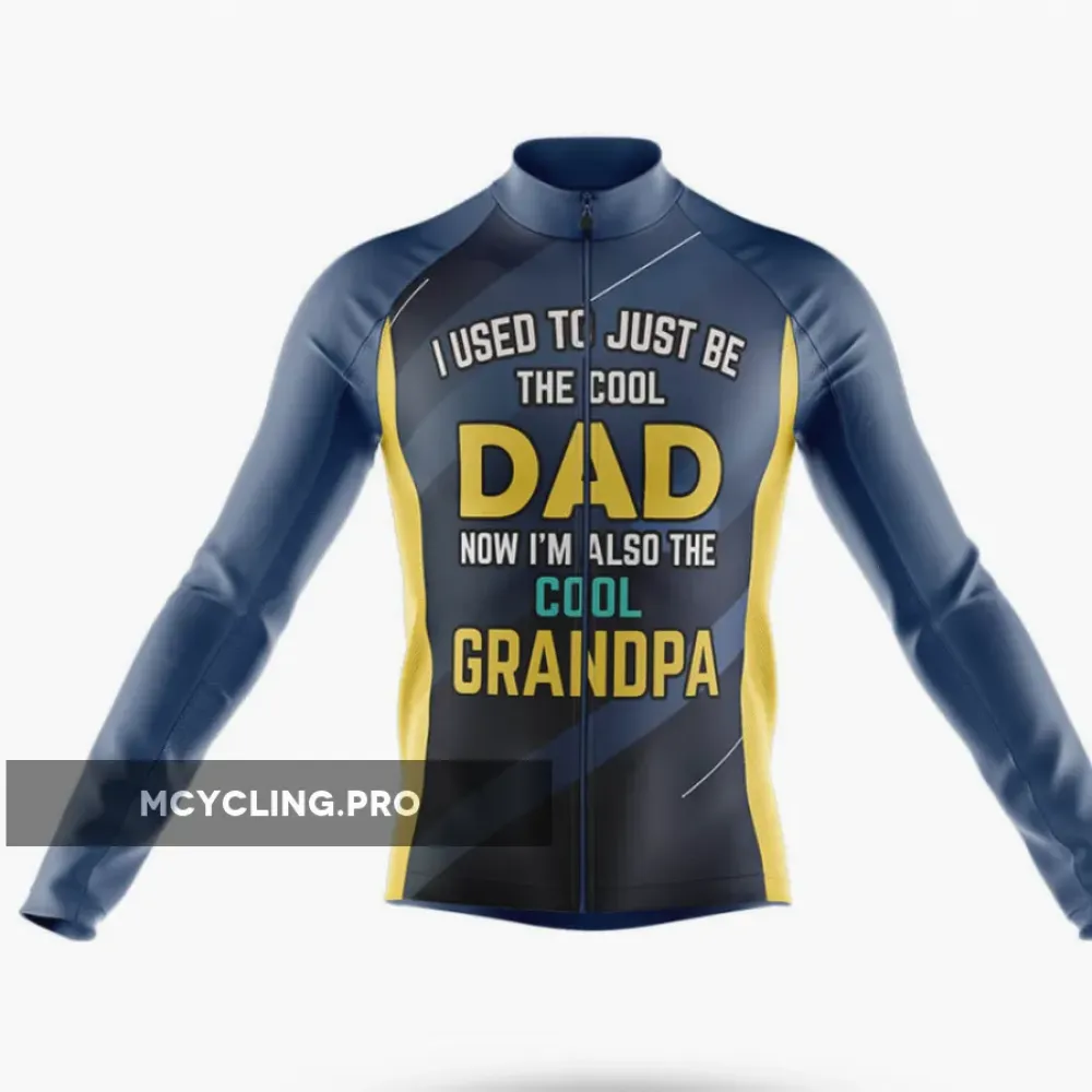 Cool Dad Cool Grandpa Long Sleeve Cycling Jersey