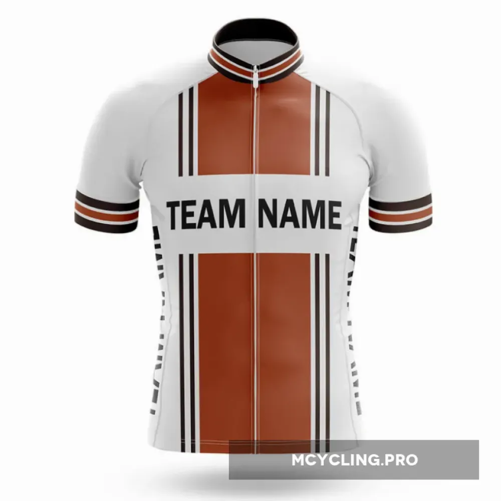 Custom Team Name M4 Orange Cycling Jersey