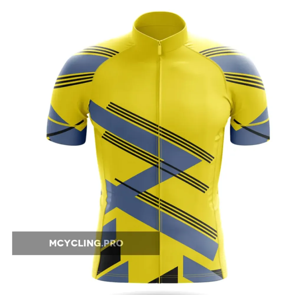 Yellow Grey Cycling Jersey