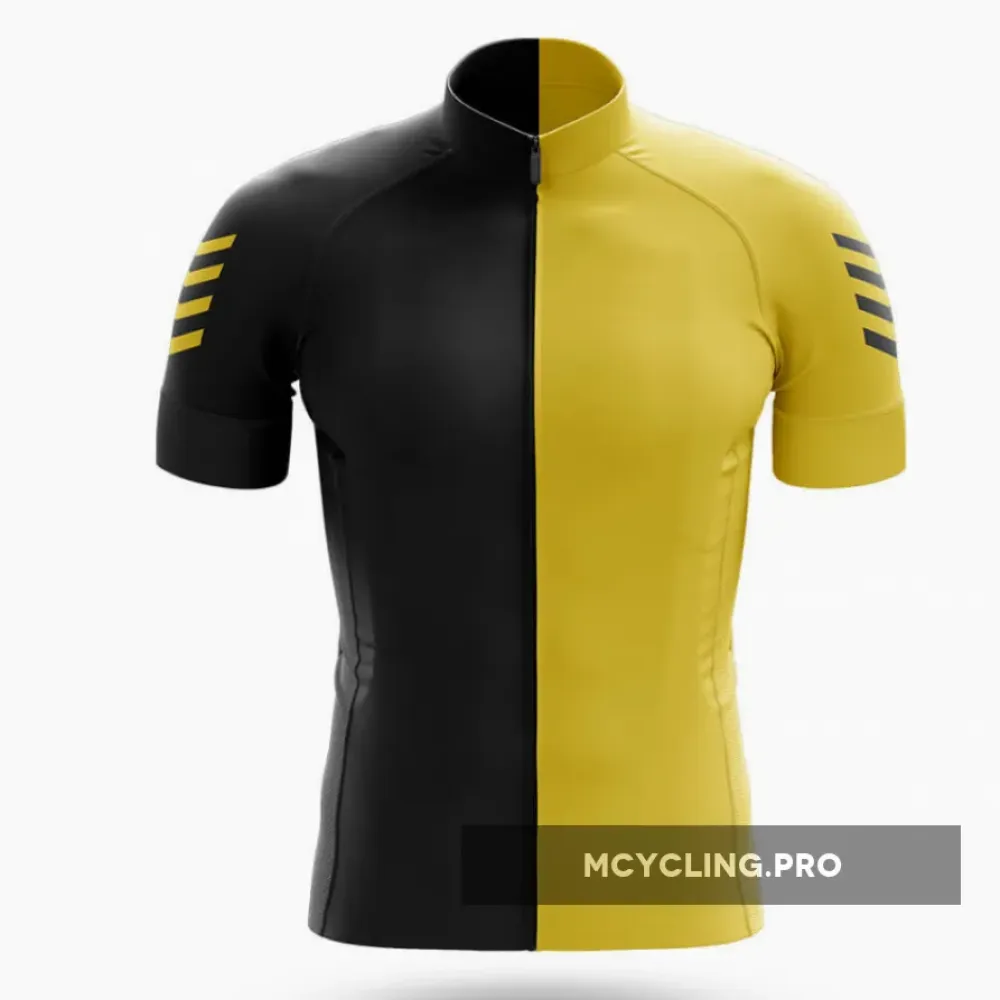 Yellow Black Cycling Jersey