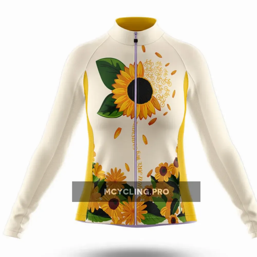 Cycling Sunshine - Women's  Long Sleeve Cycling Jersey