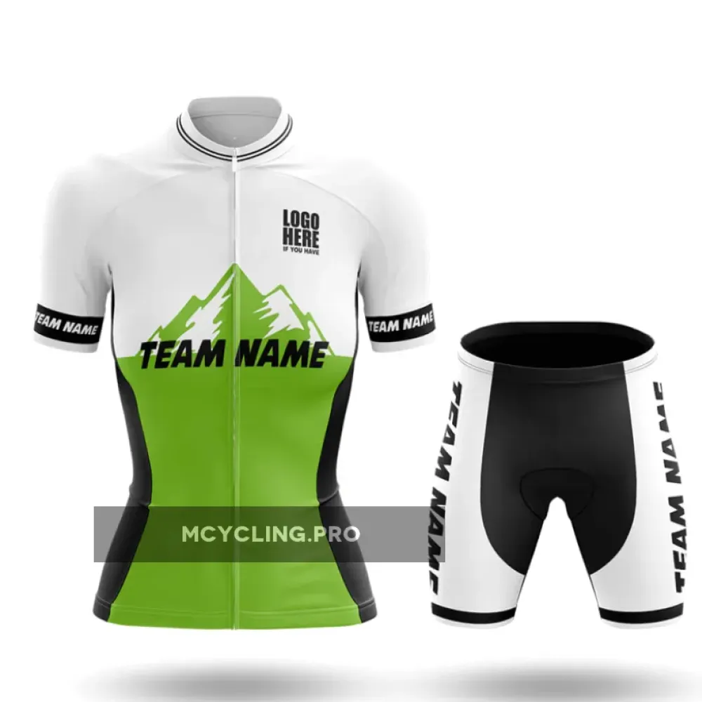 Custom Team Name Green - Women's Cycling Kit Full Set Ver.3
