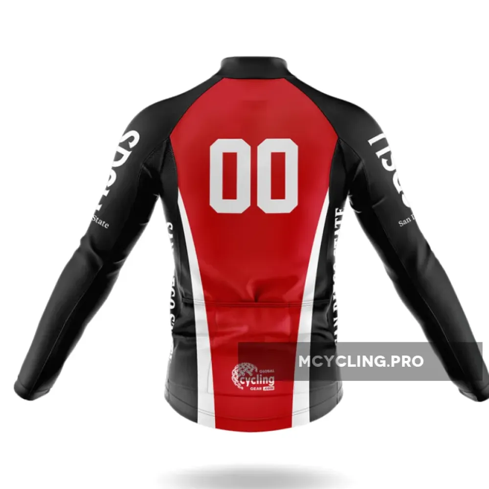 Custom San Diego State University Long Sleeve Cycling Jersey