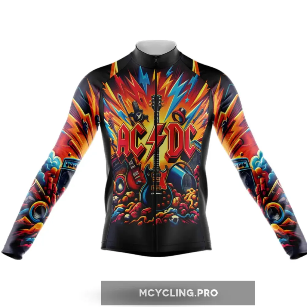 AC DC Cycling Jersey- Long Sleeve Jersey / Ver.2