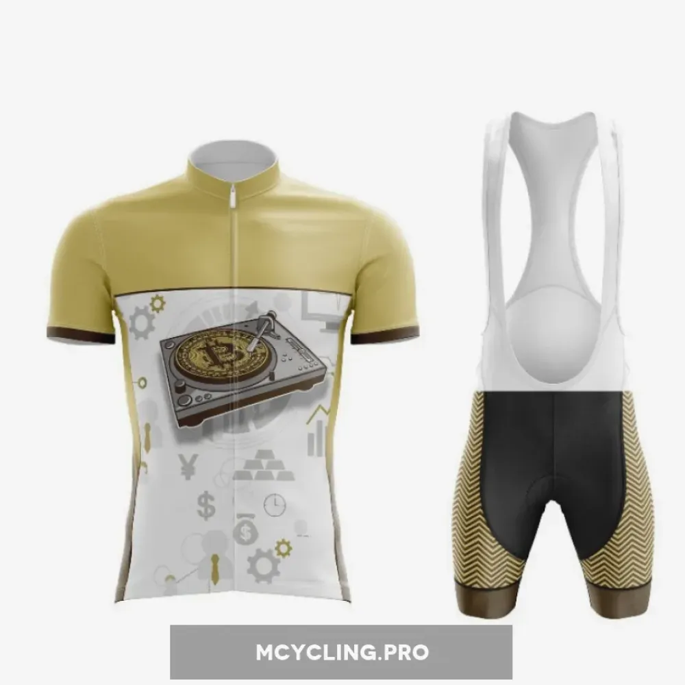 Vibrant Yellow Bitcoin DJ Cycling Kit Unveiled