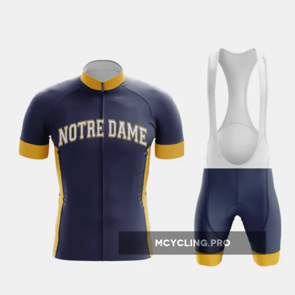 Notre Dame Cycling Kit  Navy Blue and Gold