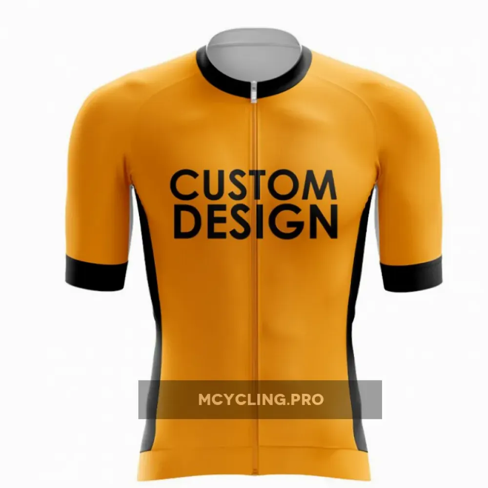Bold Orange Aero Cycling Jersey with Custom Design