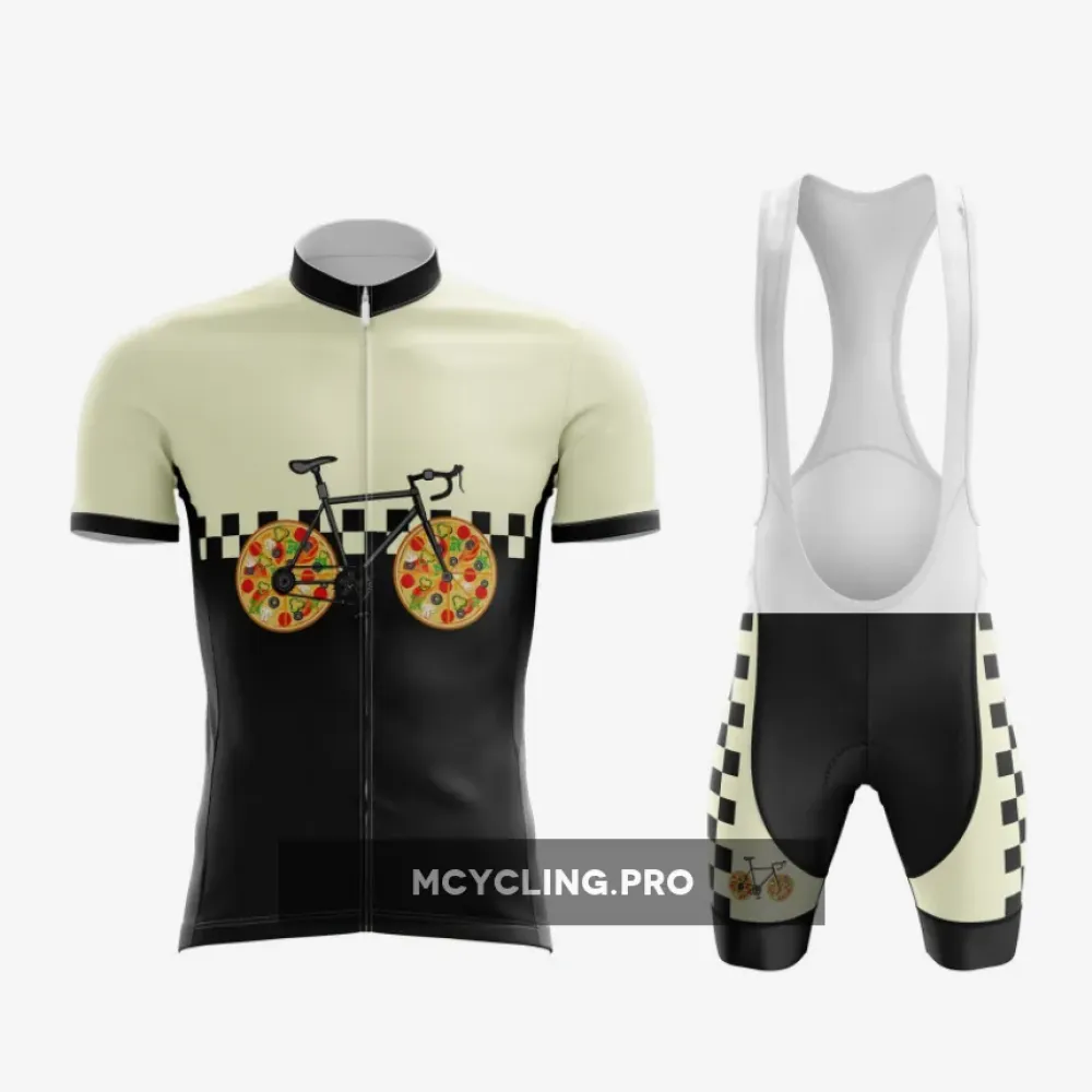 Yellow/Yellow Pizza Bike Cycling Kit