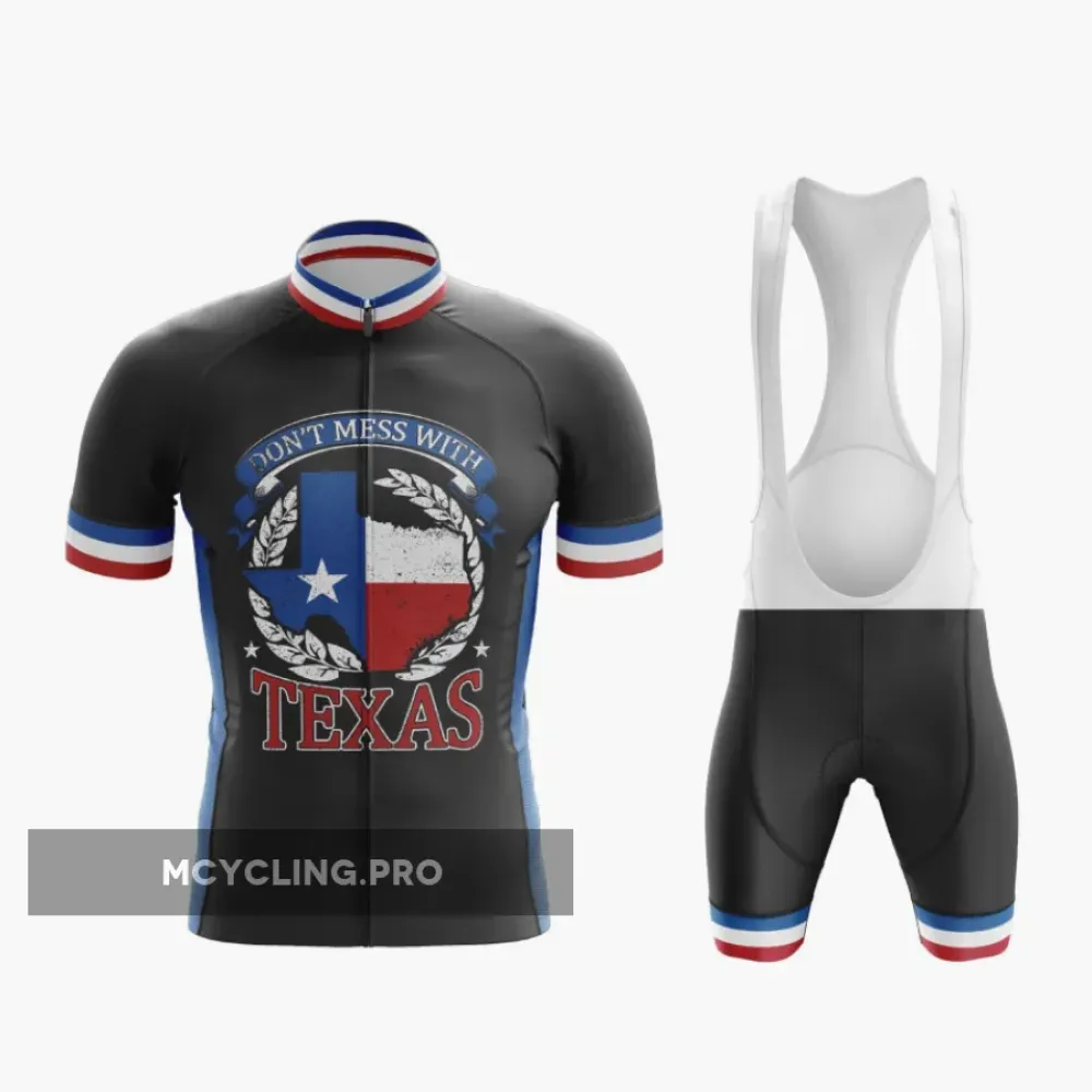 Black & White  Don't Mess with Texas Cycling Gears
