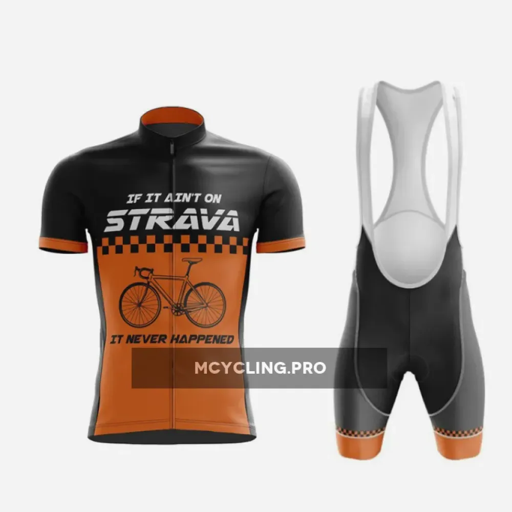 Strava Cycling Set in Black, Orange, & White
