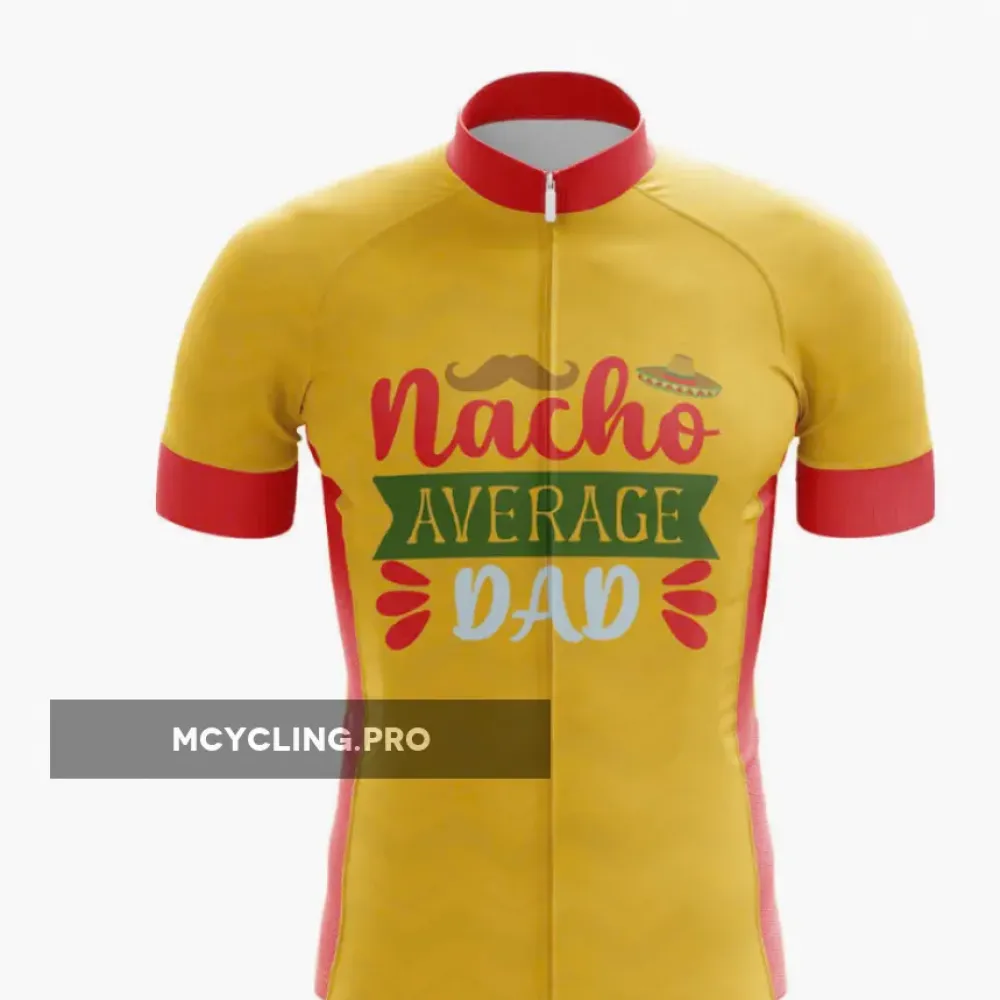 Colorful Cycling Jersey with Nacho Average Dad