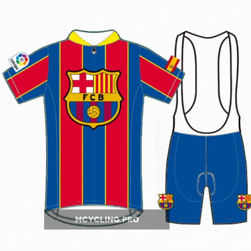 FC Barcelona Cycling Jersey Bib Shorts Kit Blue/Red/Yellow