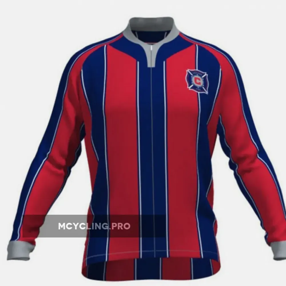 Chicago Fire SC Cycling Jersey Red/Blue/White