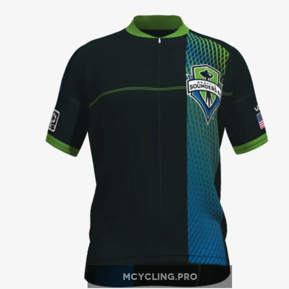 Seattle Sounders FC Cycling Jersey Black/Green/Blue