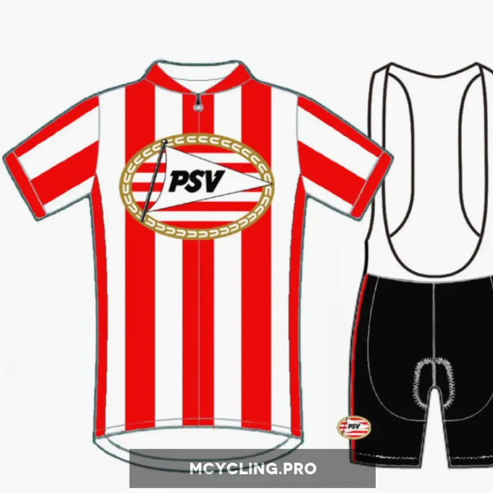 PSV Eindhoven Cycling Jersey and Bib Shorts Red/White/Black