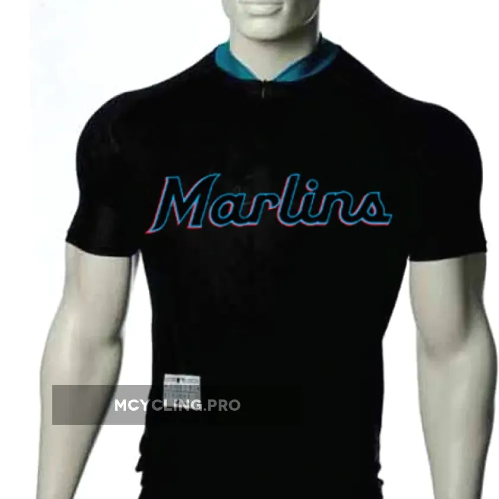 Miami Marlins Cycling Jersey Black/Teal/Red