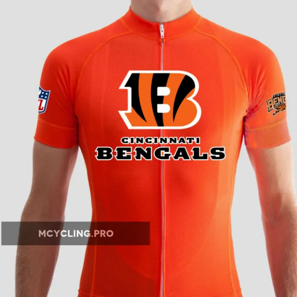 Cincinnati Bengals Cycling Jersey Orange/Black/Red