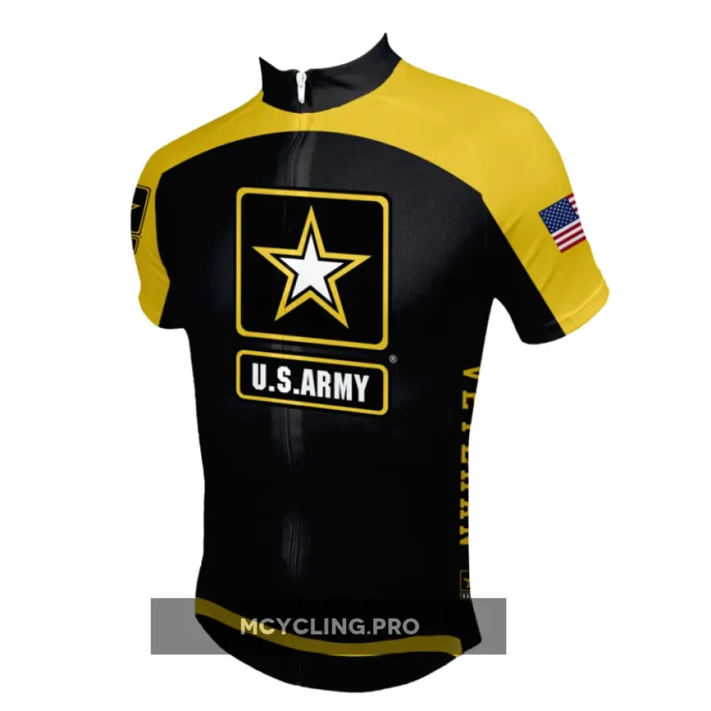 US Army Veteran Cycling Jersey Black/Yellow/Gold