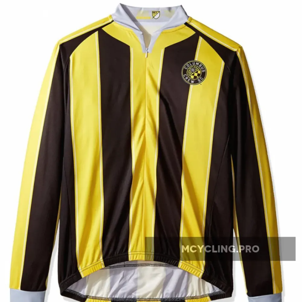Columbus Crew Long Sleeve Cycling Jersey Yellow/Black/Grey