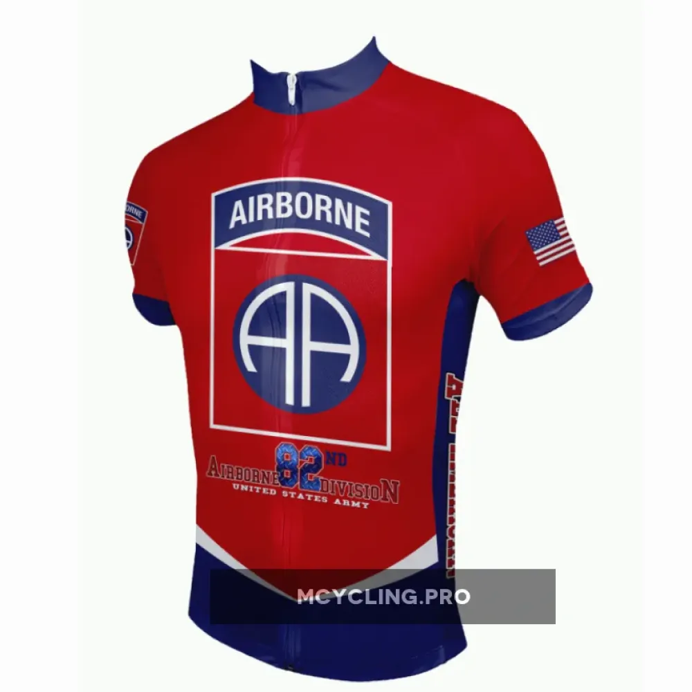 US Army Unit 82nd Airborne Division Cycling Jerseys Air Force Red/Blue/White