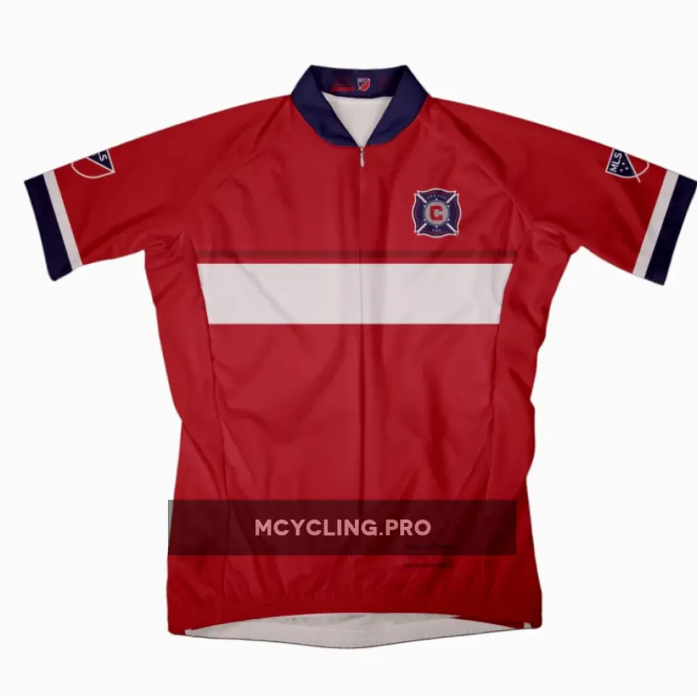 Chicago Fire SC Cycling Jersey Red/White/Navy