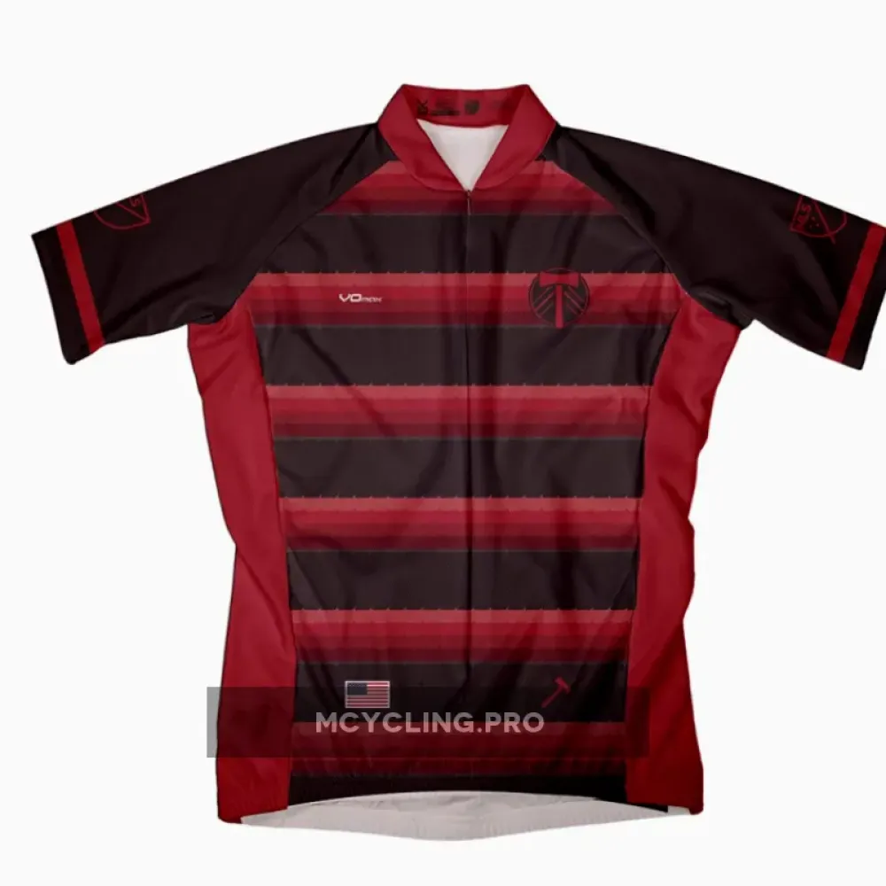Portland Timbers Cycling Jersey Striped Black/Red/Gray
