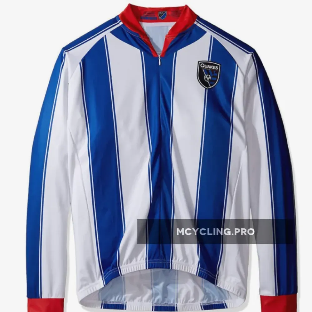 San Jose Earthquakes Long Sleeve Cycling Jersey Blue/White/Red