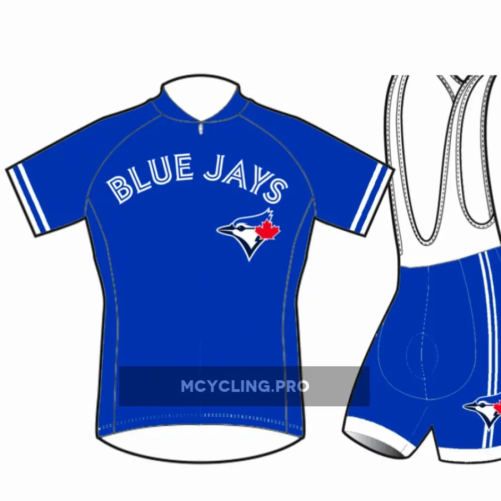 Toronto Blue Jays Cycling Jersey and Bib Shorts Blue/White/Red