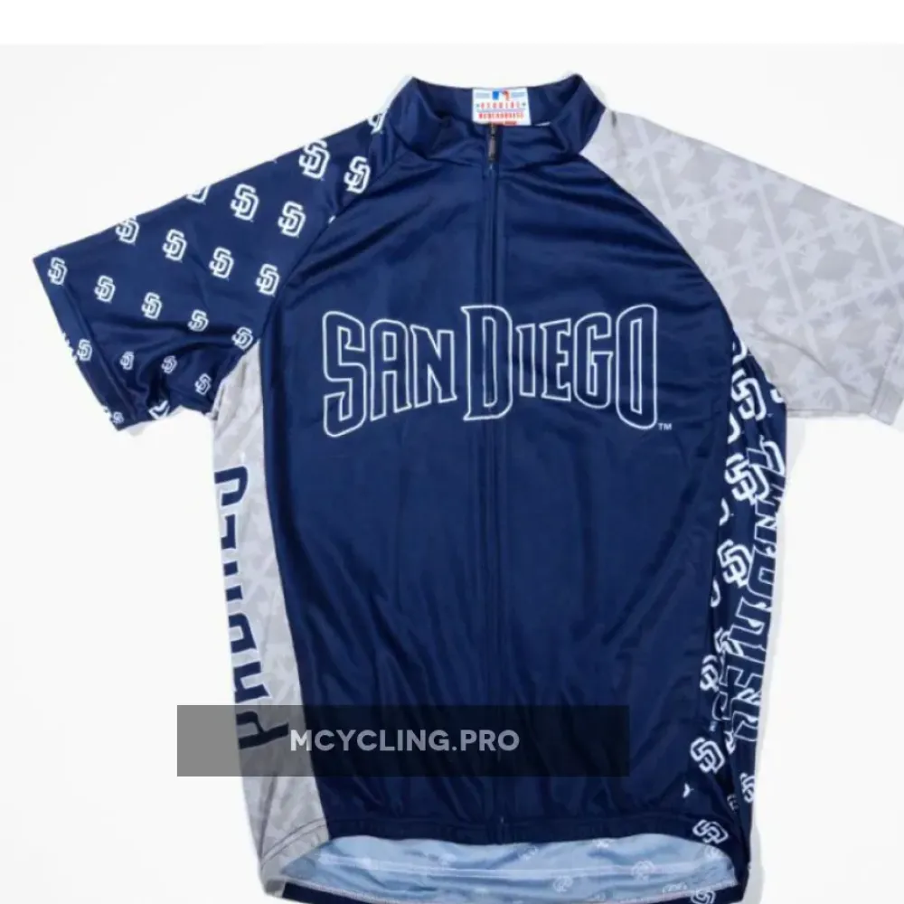 San Diego Padres Cycling Jersey Navy/White/Grey
