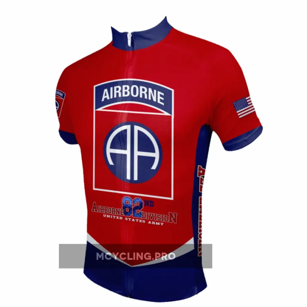 US Army Unit 82nd Airborne Division Cycling Jerseys Air Force Red/Blue/White