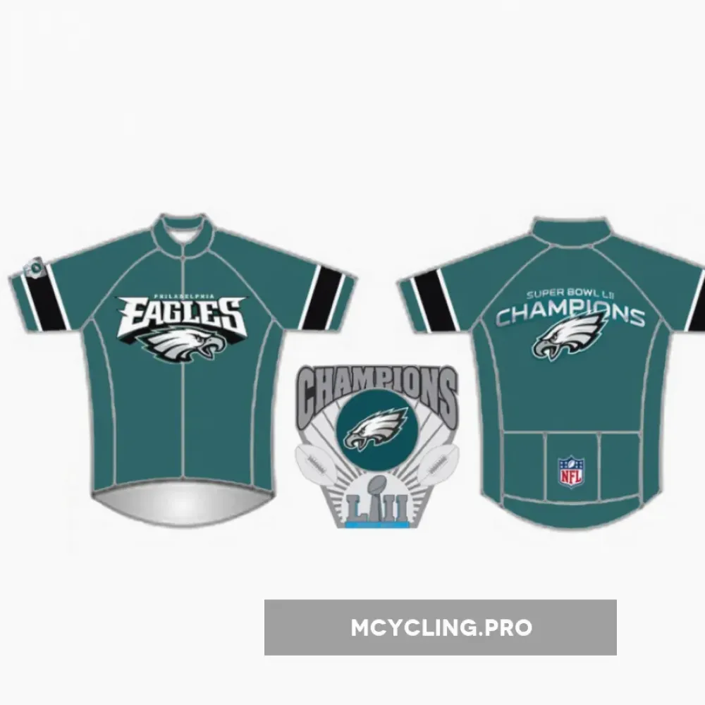 Philadelphia Eagles Cycling Jersey Champions Teal/Black/Green