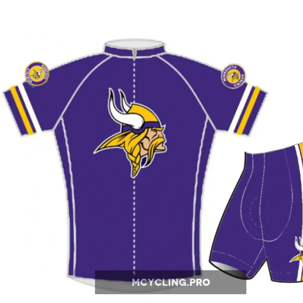 Minnesota Vikings Cycling Jersey Purple/Gold/White
