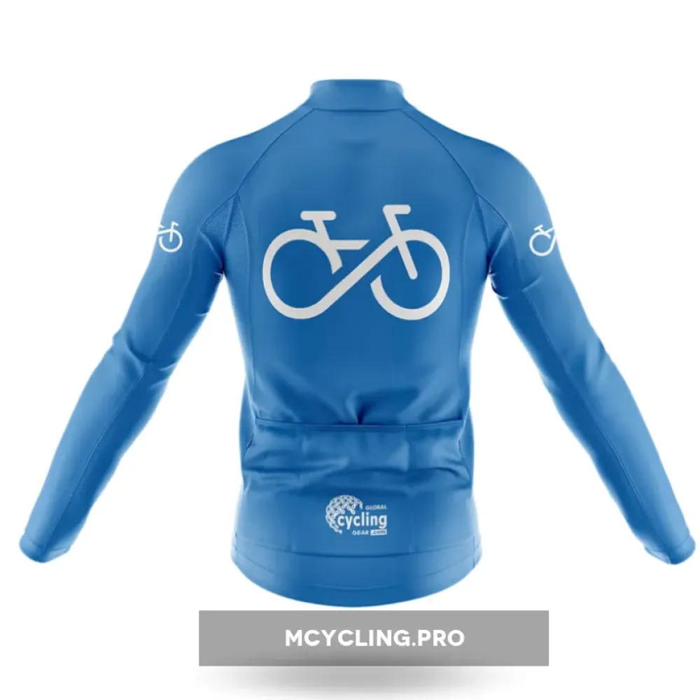 Bike Forever - Blue Long Sleeve Cycling Jersey