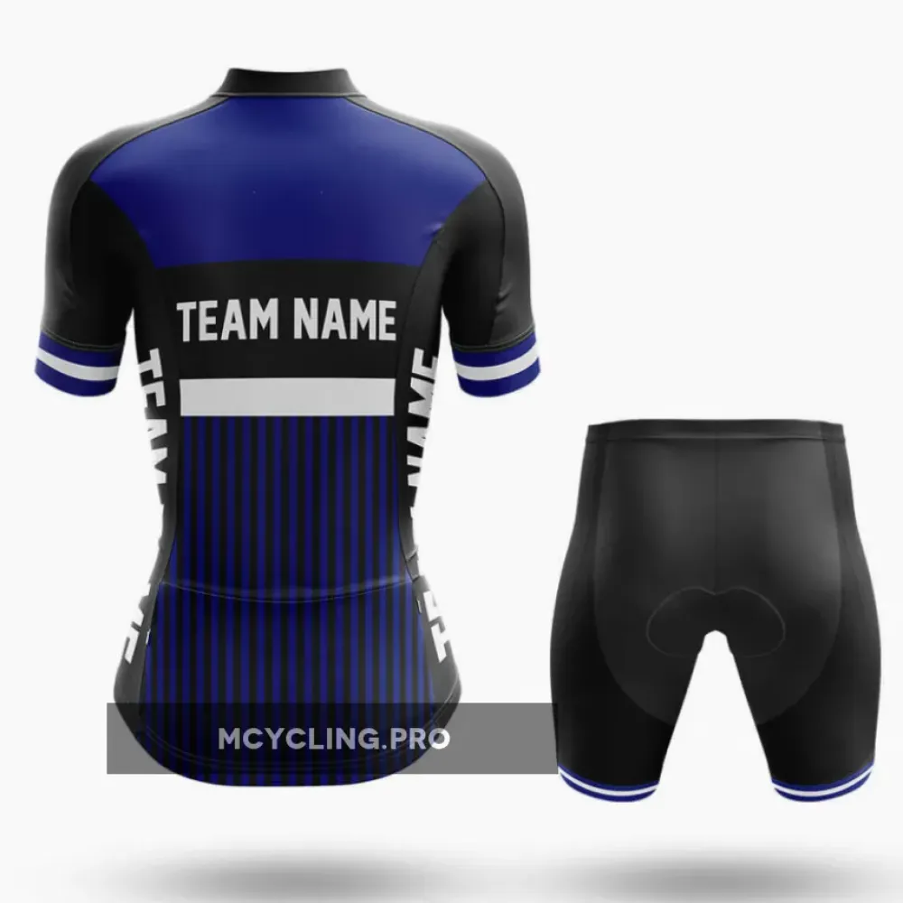 Custom Team Name M6 Navy - Women's Cycling - Shorts