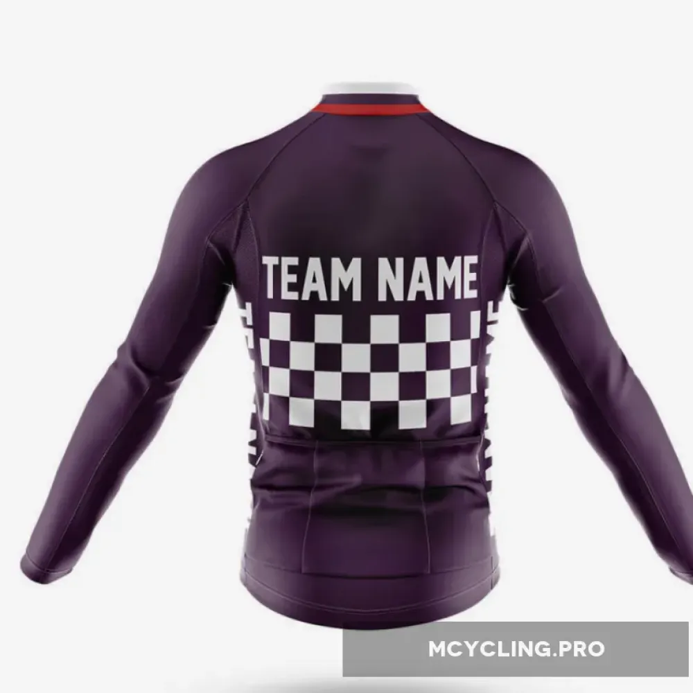 Custom Team Name M7 Dark Purple Cycling Kit Full Set