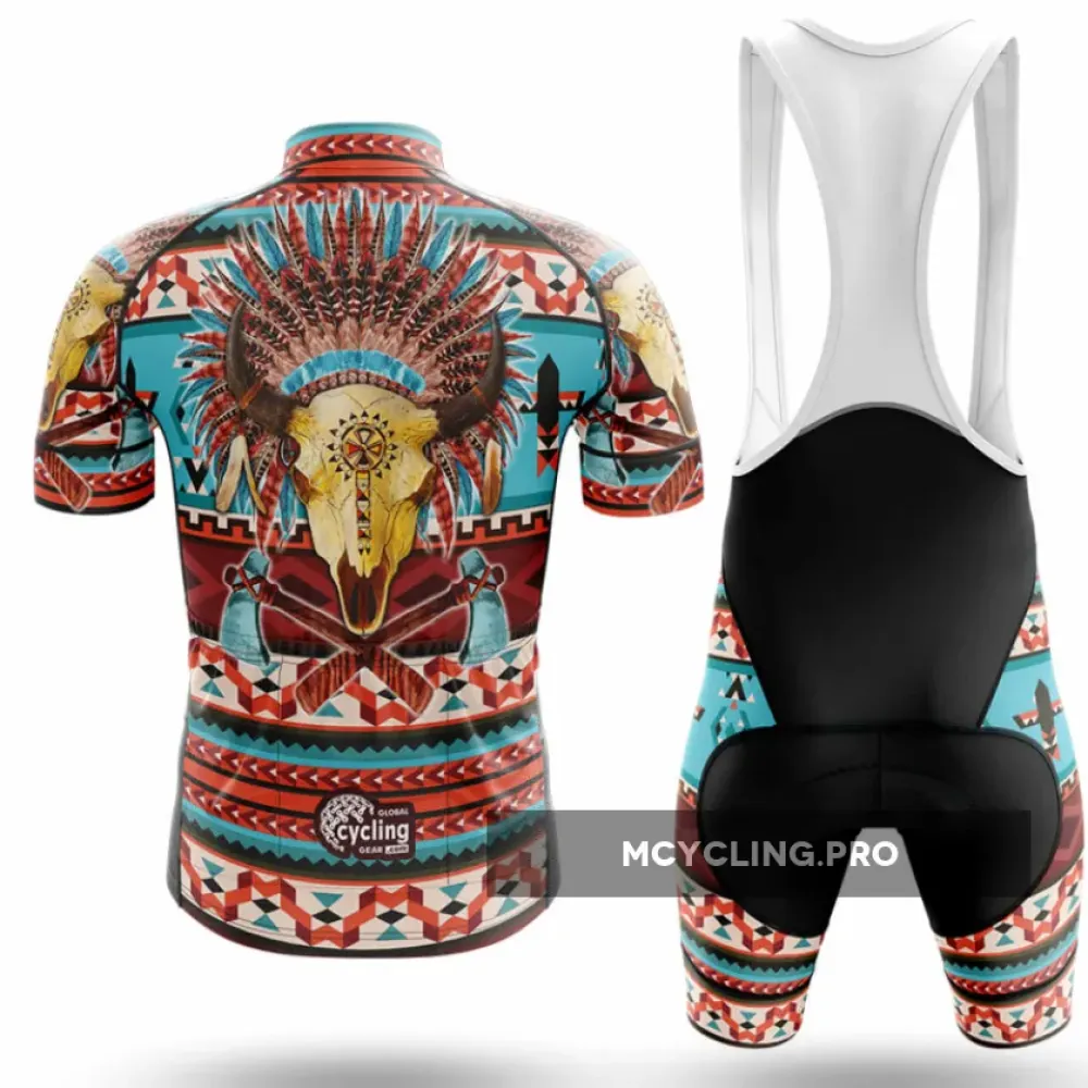 Native Indian Bison Long Sleeve Cycling Jersey