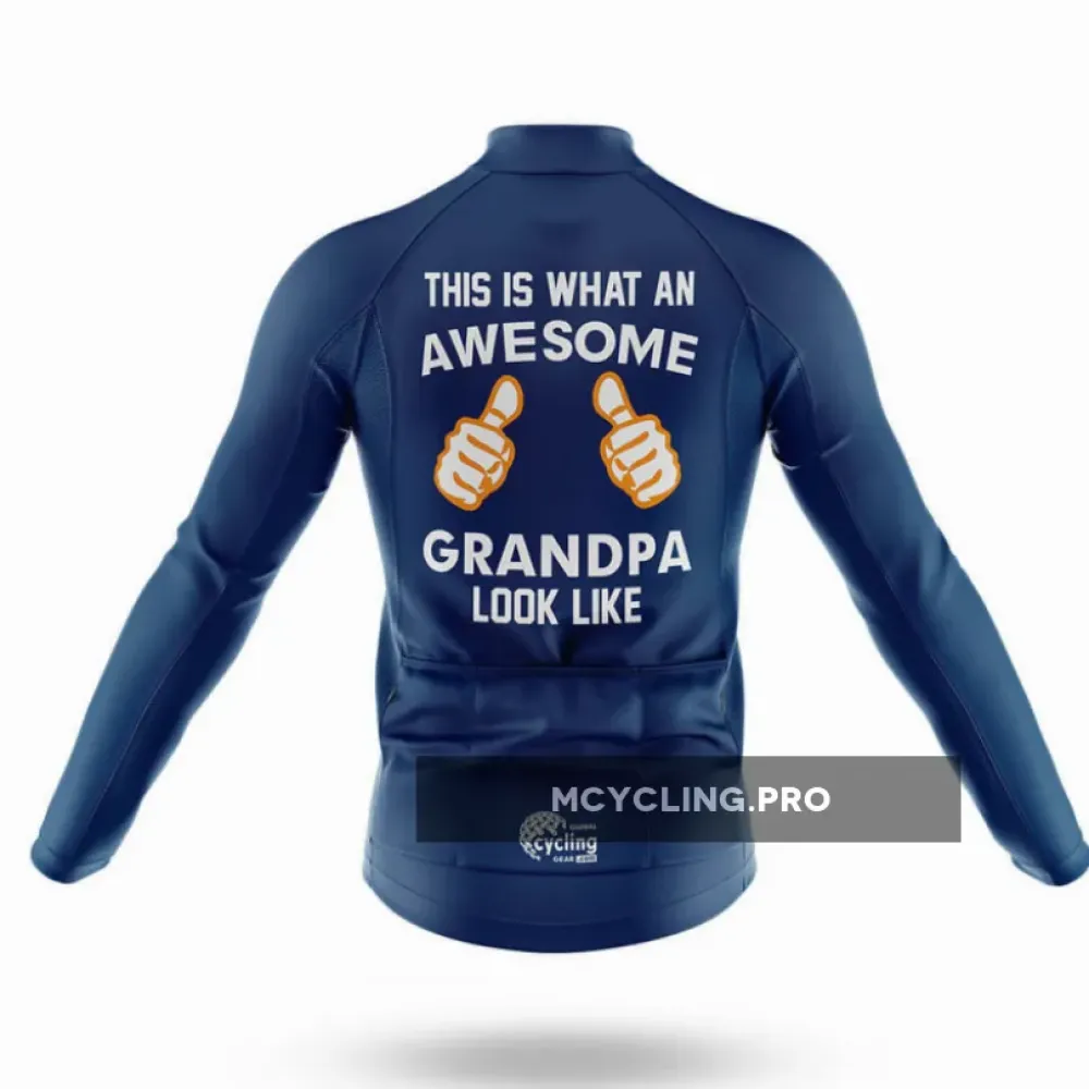 Awesome Grandpa - Navy Cycling Jersey Ver.3