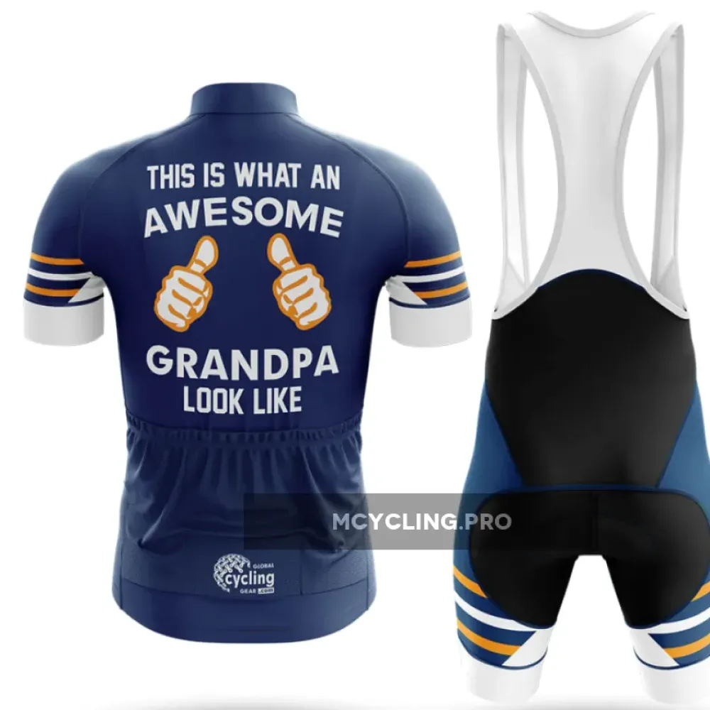 Awesome Grandpa - Navy Cycling Bibs Ver.3