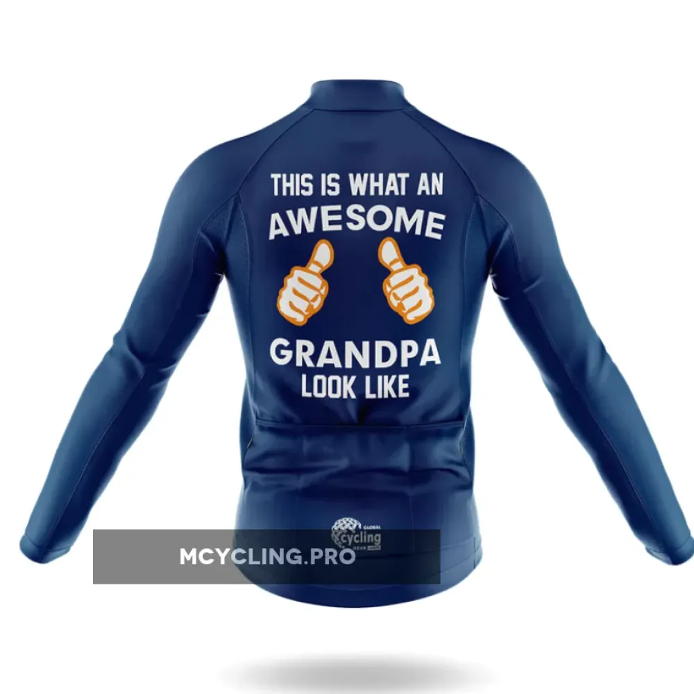 Awesome Grandpa - Navy Cycling Bibs Ver.3