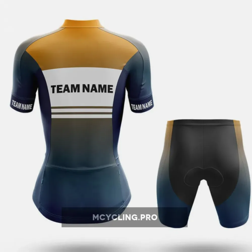 Custom Team Name S2 Yellow - Women's Cycling Jersey