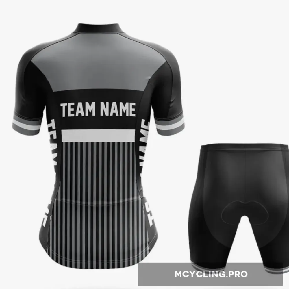 Custom Team Name M6 Grey - Women's Cycling Jersey