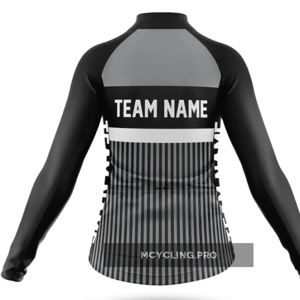 Custom Team Name M6 Grey - Women's Cycling Jersey