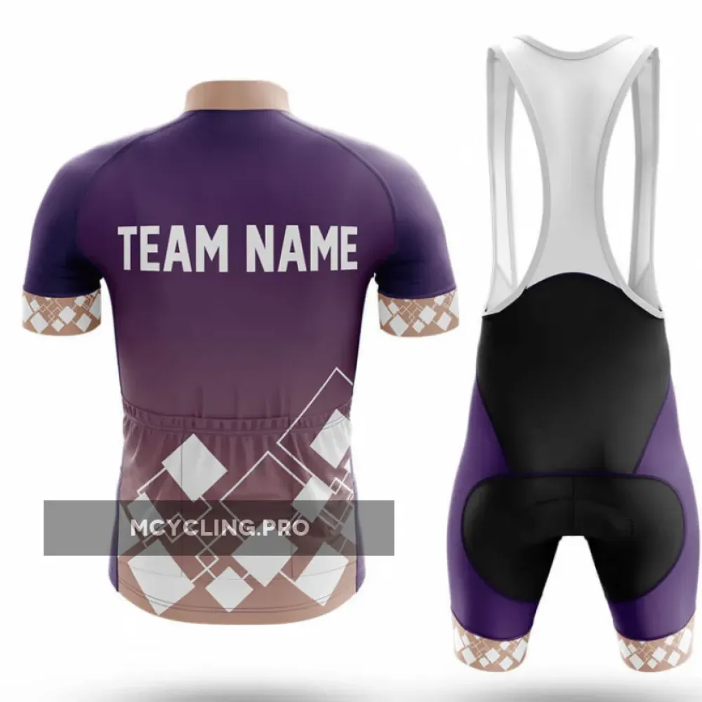 Custom Team Name V19 Violet Cycling Kit Full Set