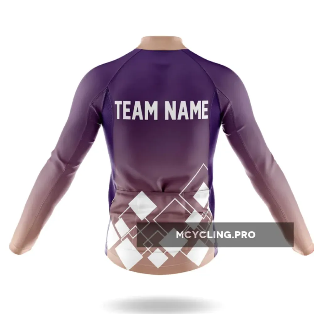 Custom Team Name V19 Violet Cycling Jersey