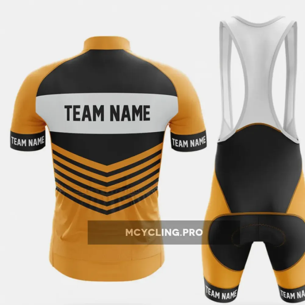 Custom Team Name V20 Yellow Cycling Kit Full Set