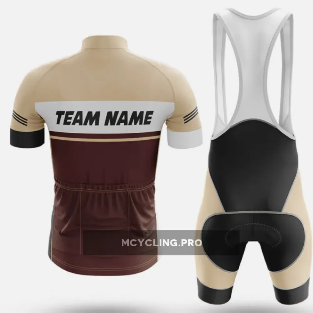 Custom Team Name M1 Brown Cycling Bibs